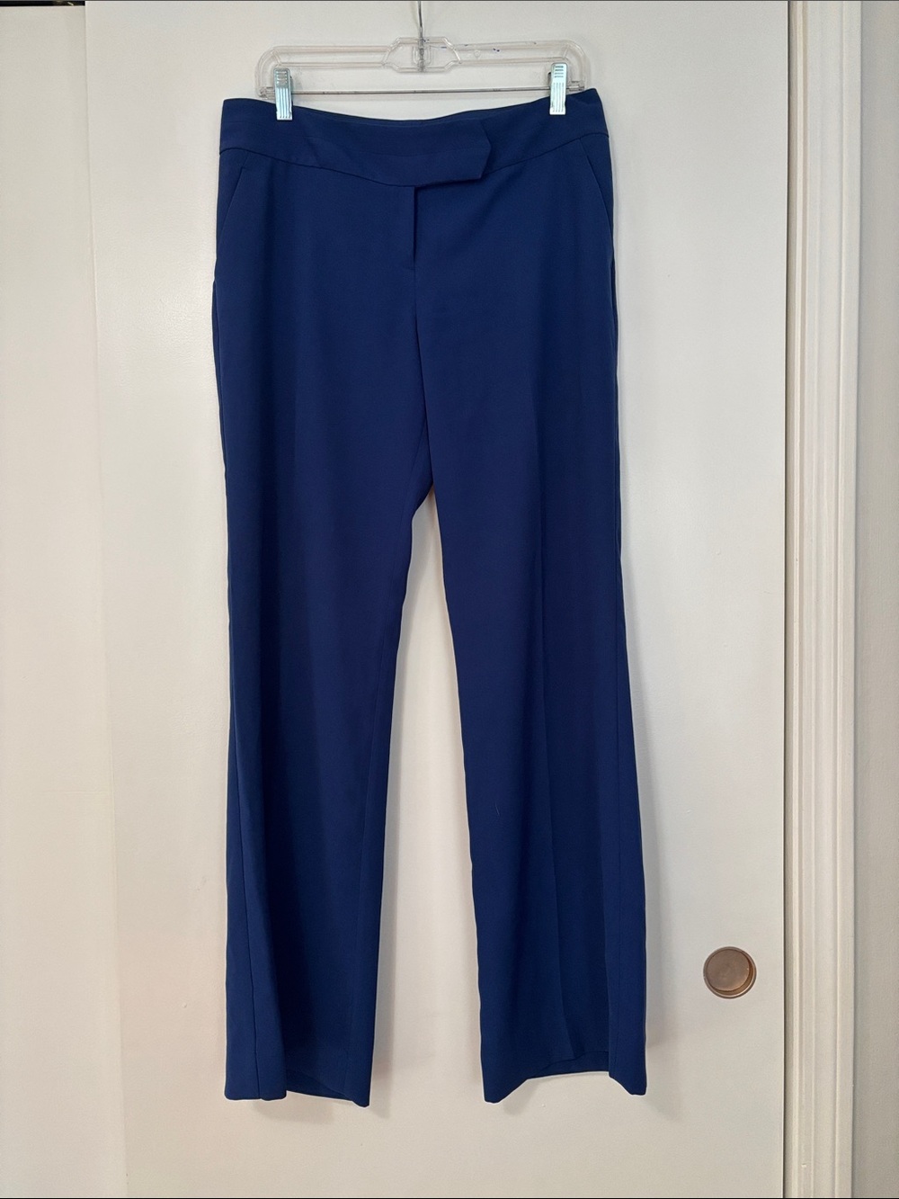 Flowy Wide Leg Blue Dress Pants